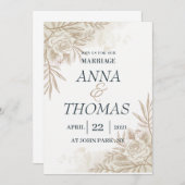 Hochzeitseinladung Vorlagen (Vorne/Hinten)