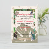 Hochzeitseinladung Waldtiere Einladung (Stehend Vorderseite)