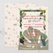 Hochzeitseinladung Waldtiere Einladung (Vorne/Hinten)