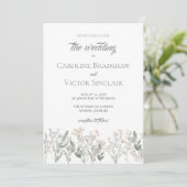 Hochzeitseinladung Waldwildblumen Einladung (Stehend Vorderseite)