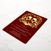 Hochzeitseinladung, Weingläser, Herz Folieneinladung (Gedreht)