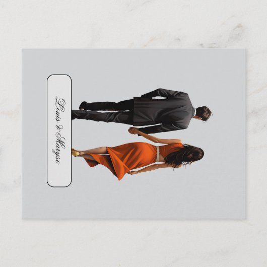 Hochzeitseinladung Wird Teilen Einladungspostkarte (Rückseite)