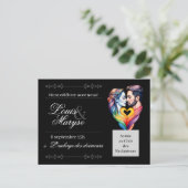 Hochzeitseinladung Wird Teilen Einladungspostkarte (Stehend Vorderseite)