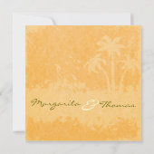 Hochzeitseinladung zu Beach Palm Einladung (Rückseite)
