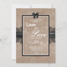Hochzeitseinladung zu Linen und Spitzen