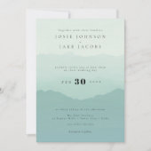 Hochzeitseinladung zu sanft grünen Bergen Einladung (Vorderseite)
