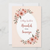 Hochzeitseinladung zu Wasserfarben Einladung (Rückseite)