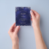 Hochzeitseinladung zum Glitzer in Navy Flyer (Gruppe)