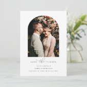 Hochzeitseinladung zum Minimalistischen Foto Einladung (Stehend Vorderseite)