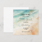 Hochzeitseinladung zum Thema Strand Einladung (Vorne/Hinten)