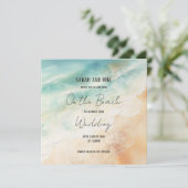 Hochzeitseinladung zum Thema Strand Einladung (Stehend Vorderseite)