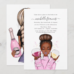 Hochzeitseinladung zum Weinprobe-Bridal-Shower Einladung