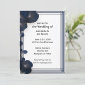 Hochzeitseinladung zur Minimalistischen blauen Blu Einladung (Stehend Vorderseite)