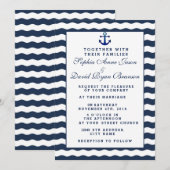 Hochzeitseinladungen | Anker der Nautischen Seesch Einladung (Vorne/Hinten)