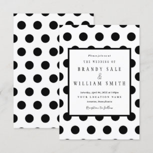 Hochzeitseinladungen   Black Classic Polka Dot Einladung