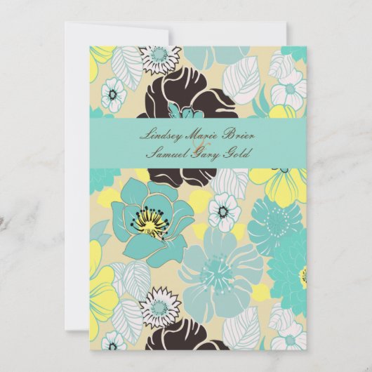 Hochzeitseinladungen ~ Blumenmotive Einladung (Vorderseite)