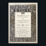 Hochzeitseinladungen| Champagne - Ivy - Sammlung Einladung<br><div class="desc">Vintager,  William Morris Blumeneis,  rustikaler Garten mit Imitat-Folien-Highlights.</div>
