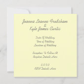 Hochzeitseinladungen der 1920er Jahre Einladung (Rückseite)