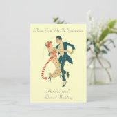 Hochzeitseinladungen der 20er Jahre Einladung (Stehend Vorderseite)