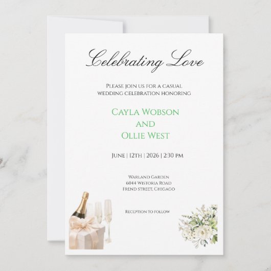 Hochzeitseinladungen Einladung (Vorderseite)