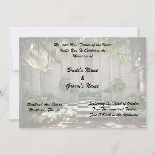 Hochzeitseinladungen Einladung (Vorderseite)