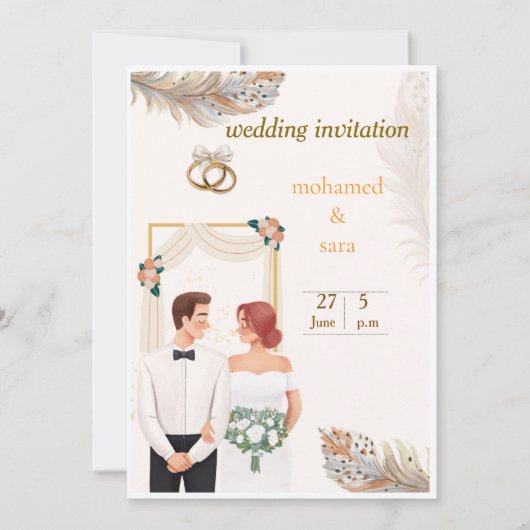 Hochzeitseinladungen  einladung (Vorderseite)