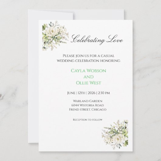 Hochzeitseinladungen Einladung (Vorderseite)