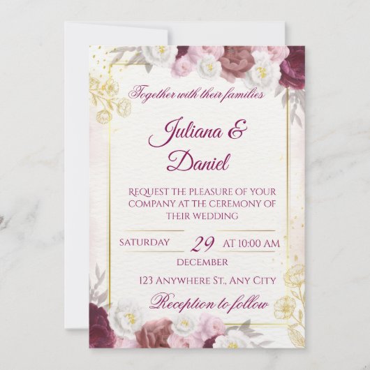 Hochzeitseinladungen Einladung (Vorderseite)