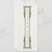 Hochzeitseinladungen | Floral Art Nouveau Einladung (Rückseite)