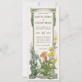 Hochzeitseinladungen | Floral Art Nouveau Einladung (Vorderseite)