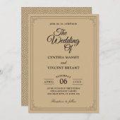 Hochzeitseinladungen für alten Western Einladung (Vorne/Hinten)