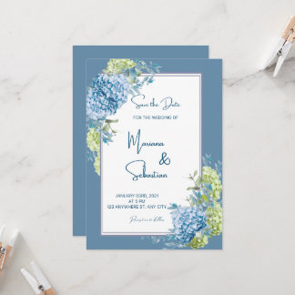 Hochzeitseinladungen für Blaue Blume Einladung