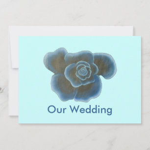 Hochzeitseinladungen für Blaurosenblumen Einladung