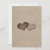 Hochzeitseinladungen für die Blaublauer Burlap-Son Einladung (Rückseite)