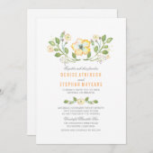 Hochzeitseinladungen für Gelbe Flora Einladung (Vorne/Hinten)