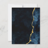 Hochzeitseinladungen für Navy Blue & Gold Foil Aga RSVP Karte (Rückseite)