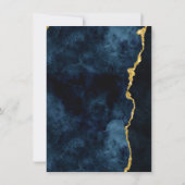 Hochzeitseinladungen für Navy Blue & Gold Foil Aga Save The Date (Rückseite)