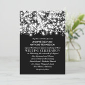 Hochzeitseinladungen für Schwarzweiß-Lichter Einladung (Stehend Vorderseite)