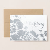 Hochzeitseinladungen für Silberfolien-Typografie Folienkarte (Vorderseite mit Umschlag)