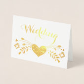 Hochzeitseinladungen für Silberfolien-Typografie Folienkarte (Vorderseite)