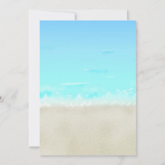 Hochzeitseinladungen für Surfer Einladung (Rückseite)