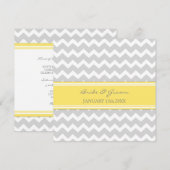 Hochzeitseinladungen Gelbgrau Zickzack Einladung (Vorne/Hinten)