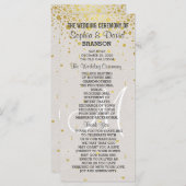 Hochzeitseinladungen | Gold Confetti Custom Progra Programm (Vorne/Hinten)