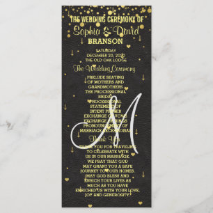 Hochzeitseinladungen   Gold Confetti Custom Progra Programm