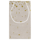 Hochzeitseinladungen | Gold Confetti Monogram Kleine Geschenktüte (Rückseite)