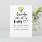 Hochzeitseinladungen Grüner Frühling glücklich je Einladung (Stehend Vorderseite)