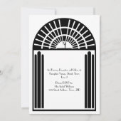 Hochzeitseinladungen im Stil des kühlen Art Deco Einladung (Rückseite)