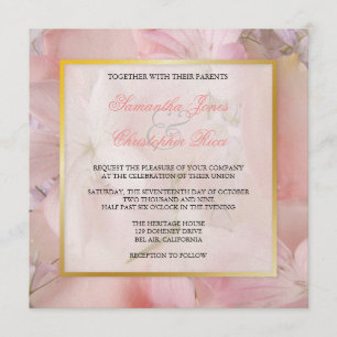 Hochzeitseinladungen im Vintage- + Romantik-Blumen Einladung
