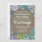 Hochzeitseinladungen in einem sukzessiven und rust einladung (Vorderseite)