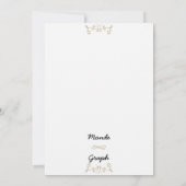 Hochzeitseinladungen Kunst Einladung (Rückseite)